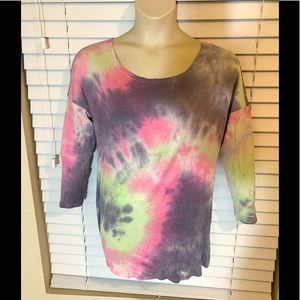 NWT Tie Dye Simply Southern Blouse